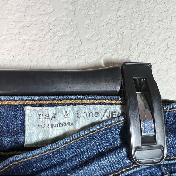 Rag & Bone Dest Chester Blue Distress Low Rise Capri Skinny Jeans Womens Size 26 - Picture 9 of 12